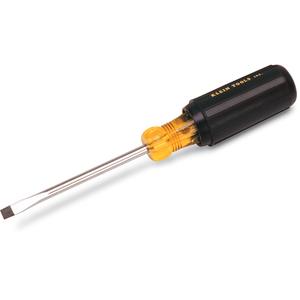 Heavy-Duty Slot Cabinet Tip Screwdriver - 1/4", 10", Round, Cushion Grip, 14-11/32"
