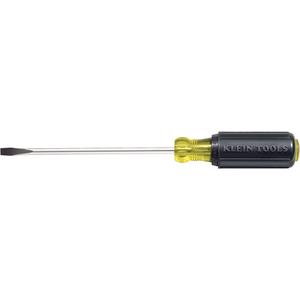 Slot Cabinet Tip Screwdriver - 1/4", 6", Round, Cushion Grip, 10-11/32"