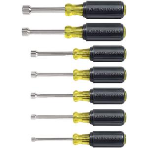 3" Shaft Cushion Grip Nut Driver Sets - 7 Pcs., Magnetic, Red, 3/16" - 1-1/2", 6-3/4"