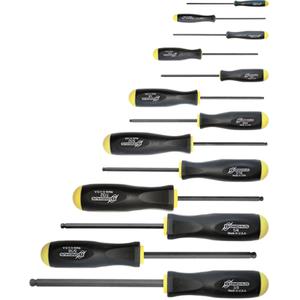 Ball Driver Screwdriver Sets - SAE - 13 Pcs., Non Magnetic