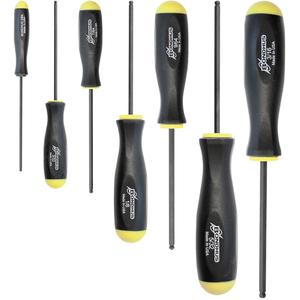 Ball Driver Screwdriver Sets - SAE - 7 Pcs., Non Magnetic, 5/64, 3/32, 7/64, 1/8, 9/64, 5/32, 3/16