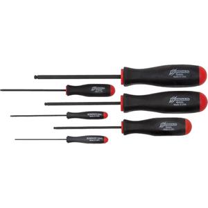 Ball Driver Screwdriver Sets - Metric - 6 Pcs., Non Magnetic, 1.5, 2, 2.5, 3, 4, 5