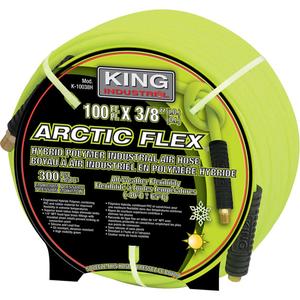 100' Hybrid Polymer Industrial Air Hose - 300, 3/8" NPT