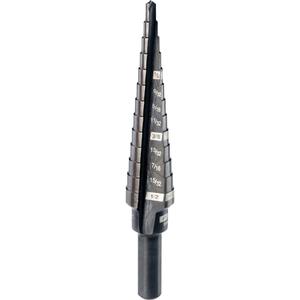 #1 Step Drill Bit - High Speed Steel, 1/2", 1/8", 1/32", Straight, 1/4"
