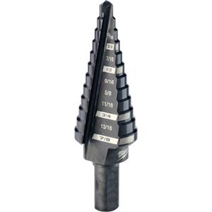 #4 Step Drill Bit - High Speed Steel, 7/8", 3/16", 1/16", Straight, 3/8"