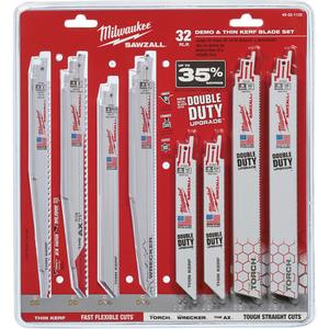 Sawzall® Demo and Thin Kerf Blade Set - 32, 6" - 9"