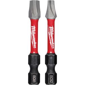 Shockwave™ ECX™ Impact Power Bit Set - Hex, 1/4", #1, #2, 2"