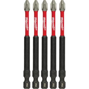 Shockwave™ Impact Power Bits - Phillips, 1/4", #2, 3-1/2", Package, 5