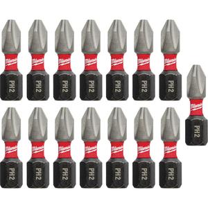 Shockwave™ Impact Insert Bits - Phillips, 1/4", #2, 1"