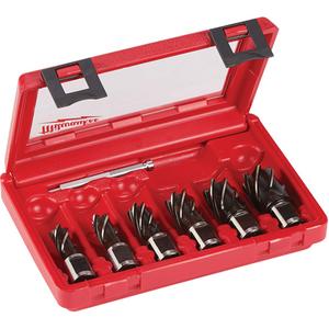 Annular Cutter Drill Bit Set - 6, 9, High Speed Steel, 1"