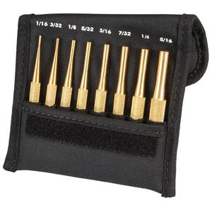 Brass Drive Pin Punch Set - 8, 4"