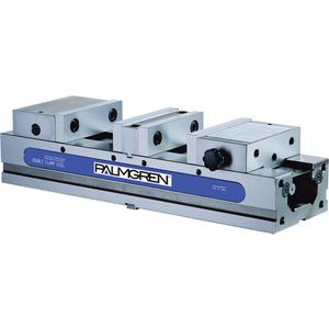 Palmgren® Dual Force Precision Double Station Machine Vise - 5-63/64", 12-7/16", 1-3/4", Slotted, Smooth, 21-7/64"