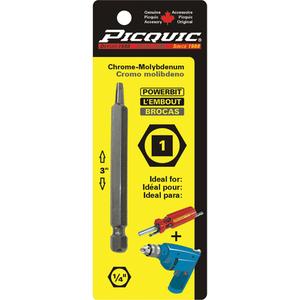 Picquic® Powerbit - Square, 1/4", #1, 3"