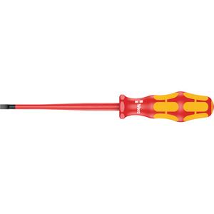 160 iS VDE Insulated Slotted screwdriver slim blade - 1000 V, 8-25/32", Slot, 5.5 mm, Plastic, 5", Round