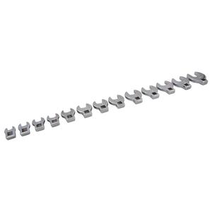 Wrench Set - 13, Metric, Crowfoot, 2-13/32" L x 19" W x 1" H, 3/8", Limited Lifetime