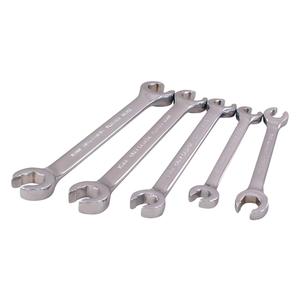Wrench Set - 5, Metric, Flare Nut, 6 Point, 8-1/2" L x 4" W x 1" H, Limited Lifetime