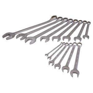 Wrench Set - 14, Metric, Combination, 12 Point, 17" L x 12" W x 2" H, Limited Lifetime