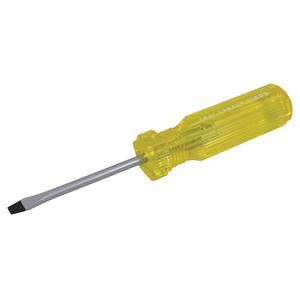 Slotted Screwdriver - 3/16", 3", Round, Plastic, 6-1/2", 3", 3/16", 6-11/16" L x 1-3/16" W x 1-3/16" H