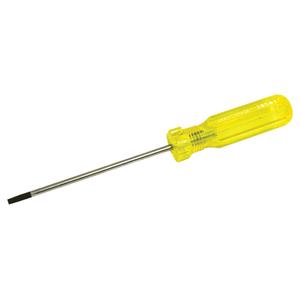 Electrician's Slotted Screwdriver - 5/32", 4-1/4", Round, Plastic, 7-3/4", 1", 1", Limited Lifetime