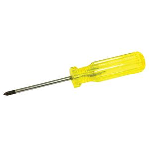 Phillips Screwdriver - #1, 3-1/4", Round, Plastic, 6-3/4", 1-3/32", 1-3/32", Limited Lifetime