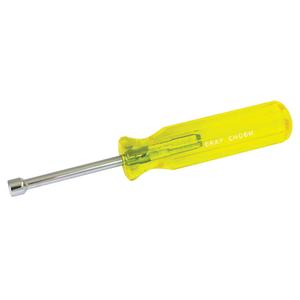 Nut Driver - 6 mm, 6-3/4", Non Magnetic, Plastic, Amber, 1", 1"