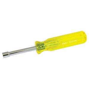 Nut Driver - 7 mm, 6-1/2", Non Magnetic, Plastic, Amber, 1", 1"