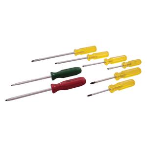 Screwdriver Set - 8 Pcs., Non Magnetic, 14-1/2" L x 6-3/4" W x 1" H, Limited Lifetime