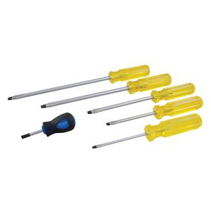 Slotted Screwdriver Set - 6 Pcs., Non Magnetic, 1-13/32" L x 5-13/16" W x 16" H, Limited Lifetime