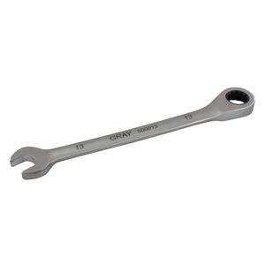 Combination Fixed Head Ratcheting Wrench - 12, 5-9/10", 8 mm, 10 mm, 11 mm, 12 mm, 13 mm, 14 mm, 15 mm, 16 mm, 17 mm, 18 mm, 19 mm, Stainless Steel, Plain, Stainless Steel, 12 Point, 13/16"