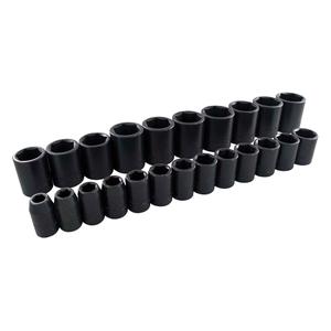 Socket Set - Impact, Standard, 23, 1/2", 19-1/4" L x 2-3/4" W x 2-1/4" H, 6 Point