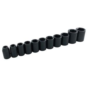 Socket Set - Impact, Standard, 11, 6 Point, 1/2", 15" L x 2" W x 1-1/2" H