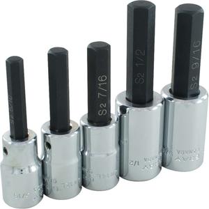 Hex Head Socket Set - Hex, 1/2", 5, 7" L x 4" W x 1" H