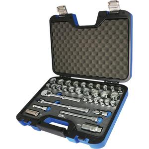 Socket & Attachment Set - 3/8", Hand/Standard, Standard, 33, 6 Point, 13-1/2" L x 10-3/4" W x 3" H, Limited Lifetime