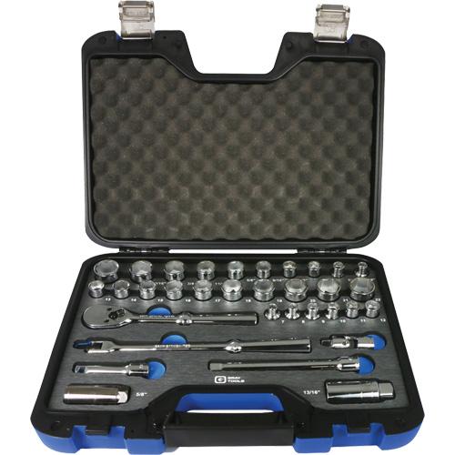 Socket & Attachment Set - 3/8", Hand/Standard, Standard, 33, 6 Point, 13-1/2" L x 10-3/4" W x 3" H, Limited Lifetime - Image 2