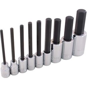 Hex Head Socket Set - Hex, 3/8"/1/2", 9, 11-1/2" L x 4-1/2" W x 1-1/4" H