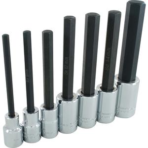 Extra Long Hex Head  Socket Set - Hex, 1/2", 7, 9" L x 6" W x 1" H