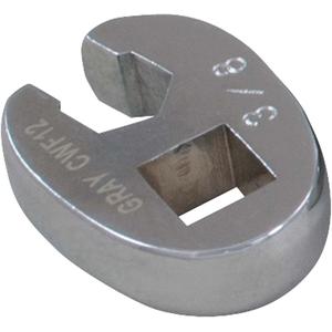 Flare Nut Crow Foot Wrench - 3/8", 3/8", 7/16", 1/2", 9/16", 5/8", 11/16", 3/4", 13/16", 7/8", 15/16", 1", 1-1/16", 1-1/8", 1-3/16", 1-1/4", 1-1/10", 1-3/32" L x 1-13/32" W x 5/16" H, Limited Lifetime