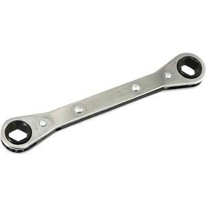 Flat Ratcheting Box Wrench - 6, 4-1/4", 1/4" x 5/16", Chrome, Plain, Limited Lifetime