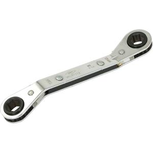 Offset Ratcheting Box Wrench - 6-9/10", Plain, 11 mm x 12 mm, 25°, 6 Point