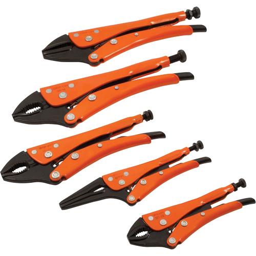 Straight Curved & Long Nose Locking Pliers Set - 5, Vinyl pouch, 13-3/4" L x 6-1/4" W x 1-3/4" H