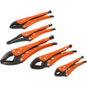 Locking Plier Set - 5, Vinyl pouch, 13-1/4" L x 6-1/4" W x 2" H