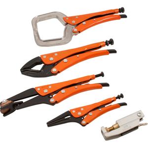 Welding Locking Plier Set - 5, Vinyl pouch, 13-1/2" L x 6-1/4" W x 2" H