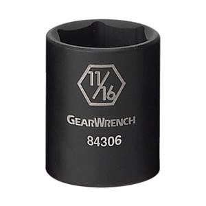 Socket - 3/8", 3/4", 1.188", 6, Impact, Standard, 3/8"