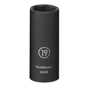 Socket - 3/8", 13 mm, 17 mm, 2-15/32", 6, Impact, Deep, 3/8"