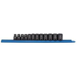 Socket Set - 3/8", Impact, Standard, 12, 3/8", 6 Point