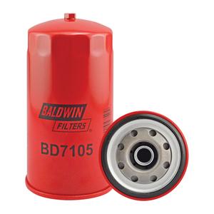 BD7105 Spin-On Dual-Flow Lube Filter with Drain - 8-11/32", 4-7/16"