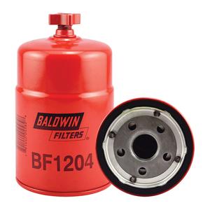 BF1204 Secondary Spin-On Fuel Filter with Drain - 6-1/16", 3-11/16"