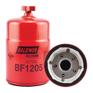 BF1205 Primary Fuel/Water Separator Spin-on Filter with Drain - 6-1/16", 3-11/16"