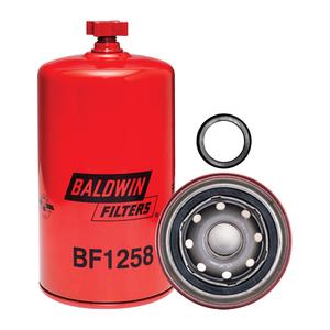BF1258 Spin-On Fuel/Water Separator with Drain - 7-7/16", 3-11/16"