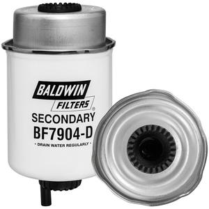 BF7904-D Secondary Fuel/Water Separator Element with Drain - 6-1/32", 3-3/8"